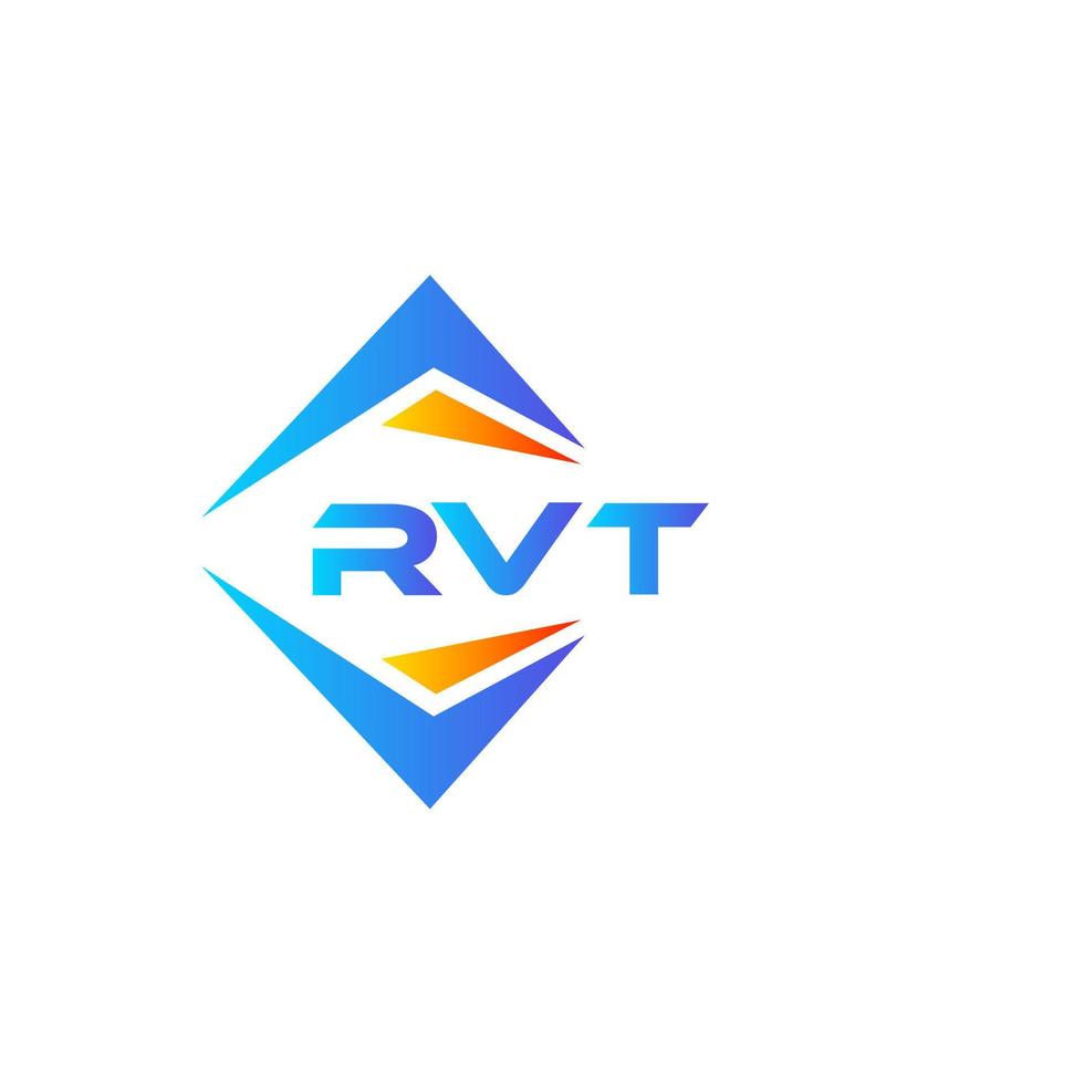 diseño de logotipo de tecnología abstracta rvt sobre fondo blanco. concepto de logotipo de letra de iniciales creativas rvt. vector