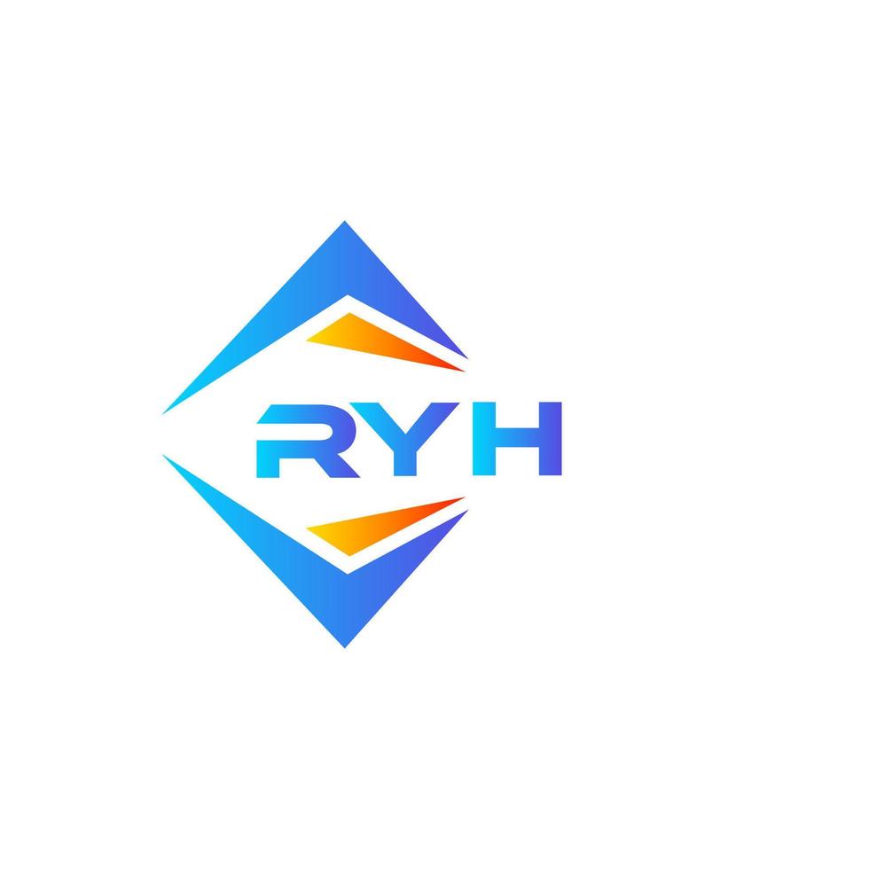 diseño de logotipo de tecnología abstracta ryh sobre fondo blanco. concepto de logotipo de letra de iniciales creativas ryh. vector