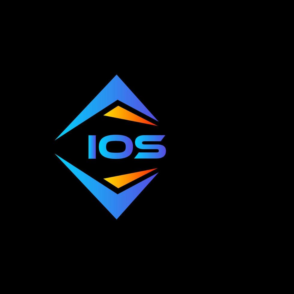 IOS abstract technology logo design on white background. IOS creative initials letter logo concept. vector