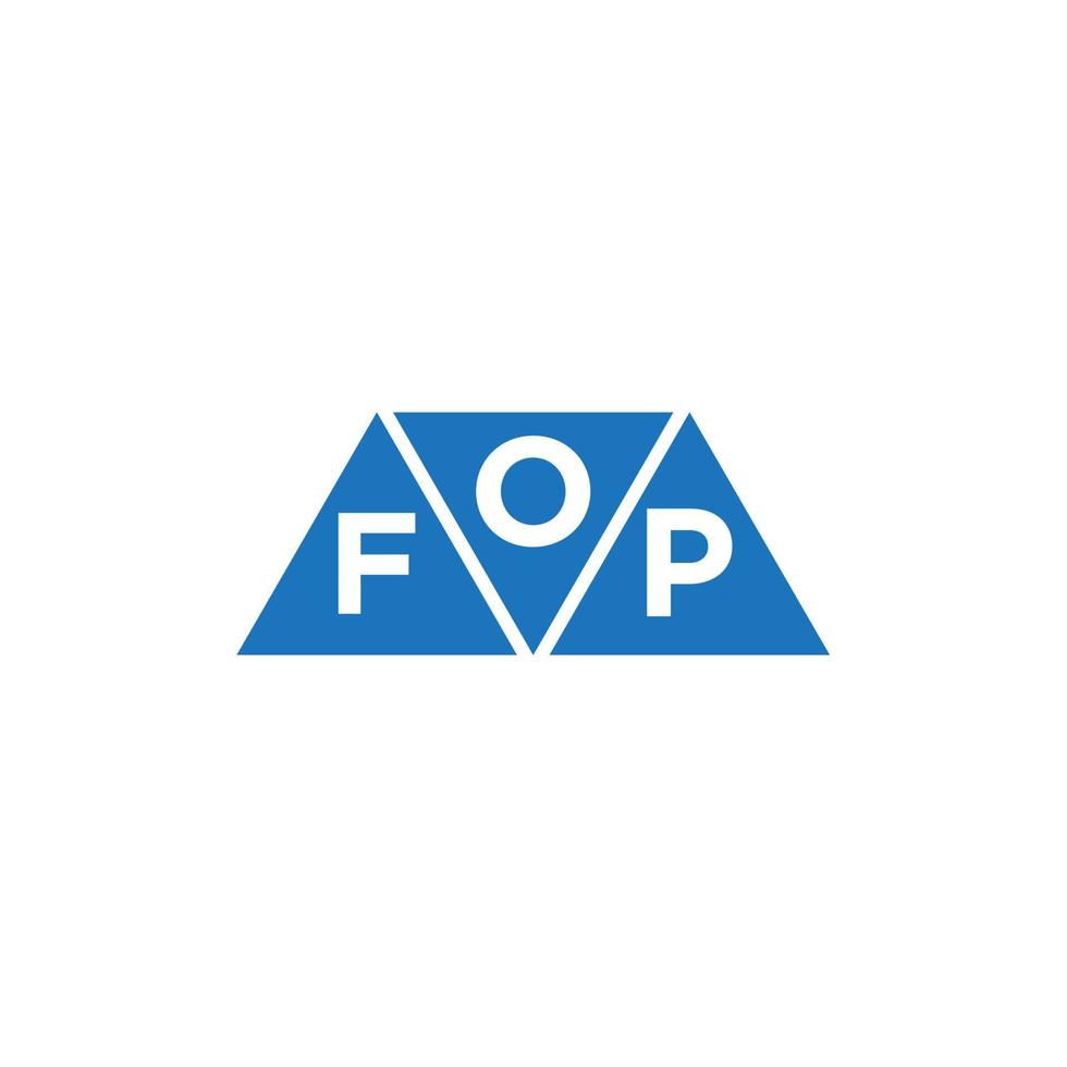 OFP diseño de logotipo inicial abstracto sobre fondo blanco. ofp concepto de logotipo de letra de iniciales creativas. vector