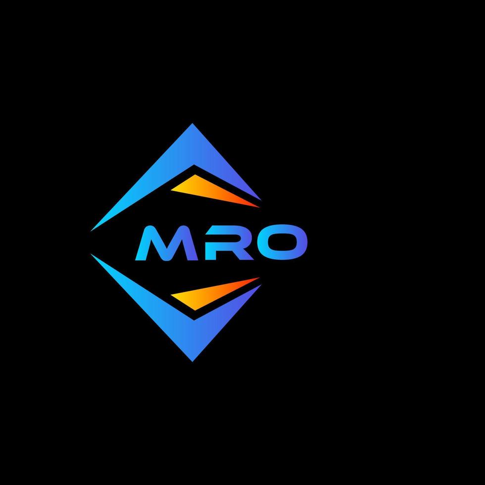 MRO abstract technology logo design on Black background. MRO creative initials letter logo concept. vector