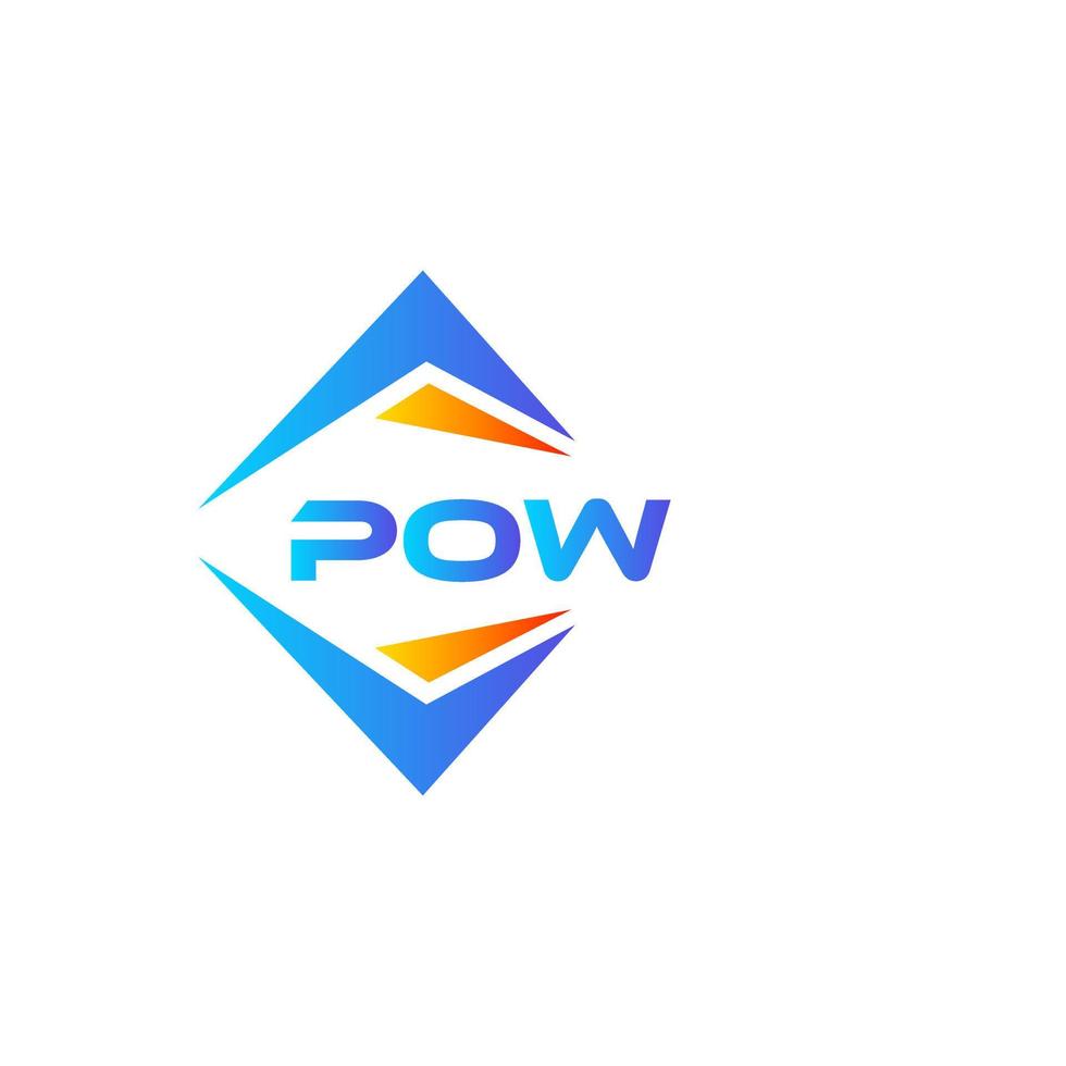 POW abstract technology logo design on white background. POW creative initials letter logo concept. vector