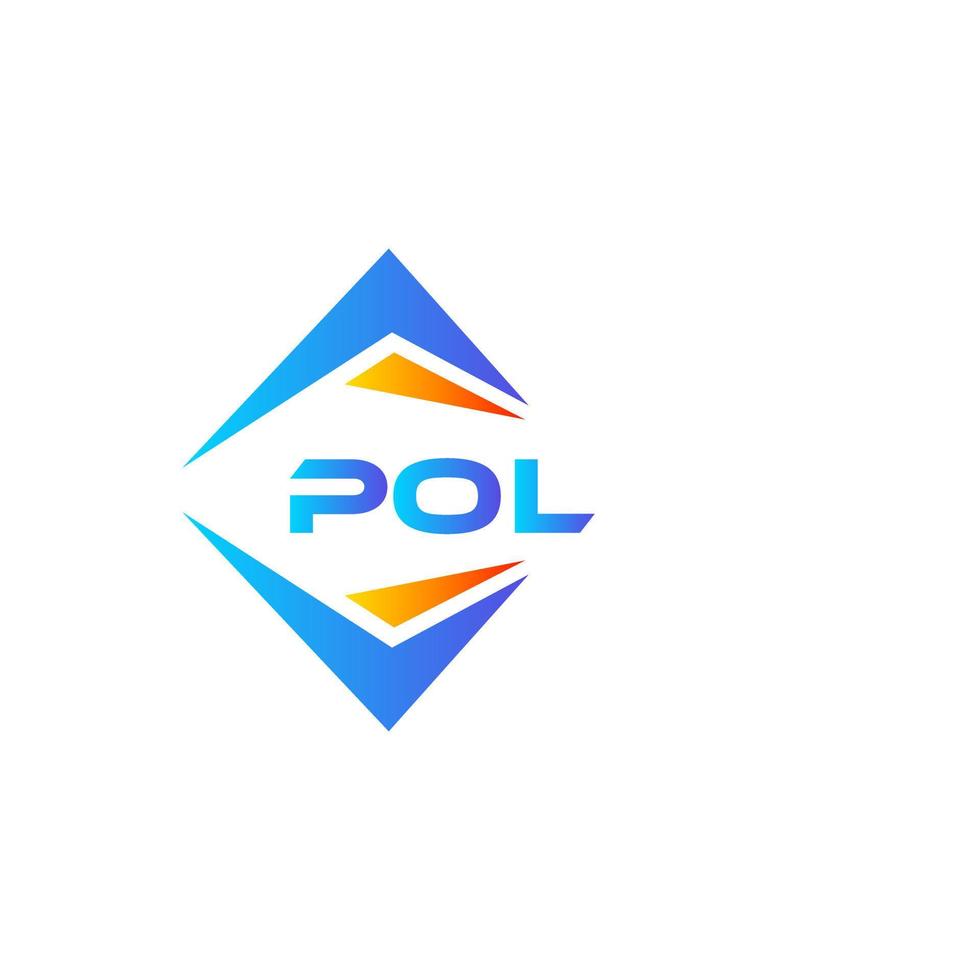 diseño de logotipo de tecnología abstracta pol sobre fondo blanco. concepto de logotipo de letra de iniciales creativas pol. vector