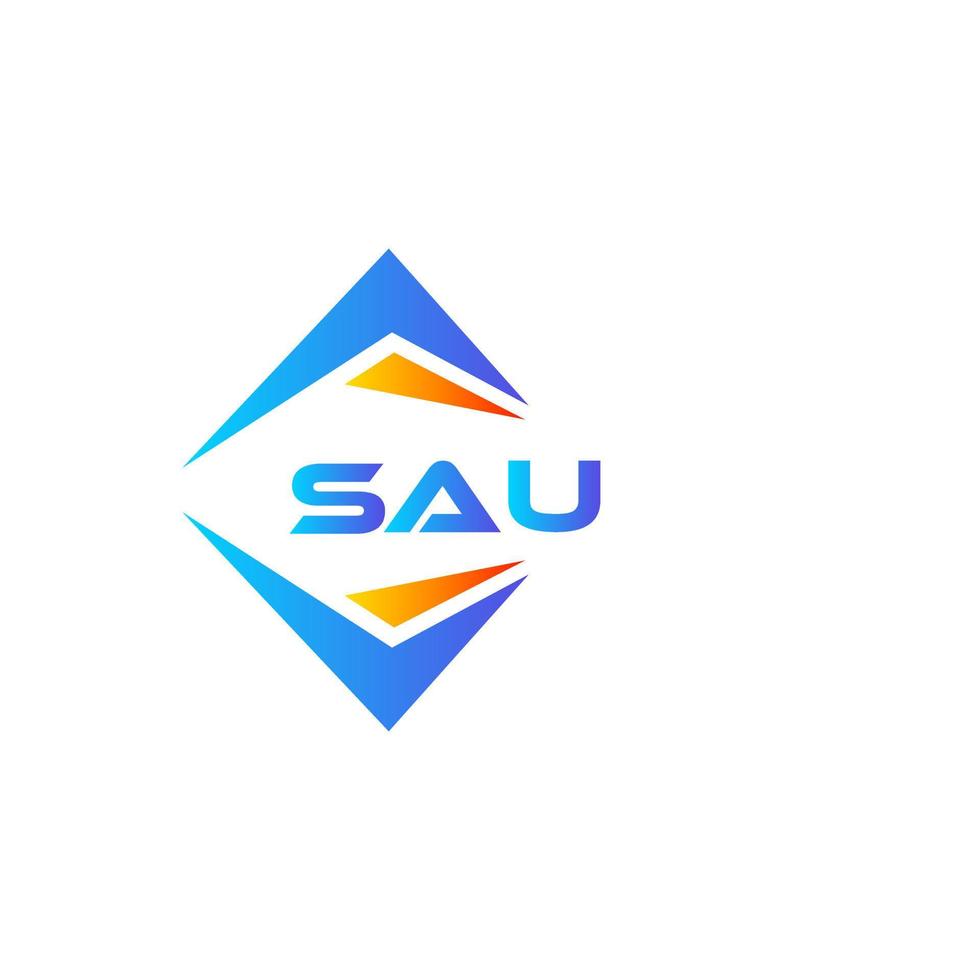 diseño de logotipo de tecnología abstracta sau sobre fondo blanco. concepto de logotipo de letra de iniciales creativas sau. vector