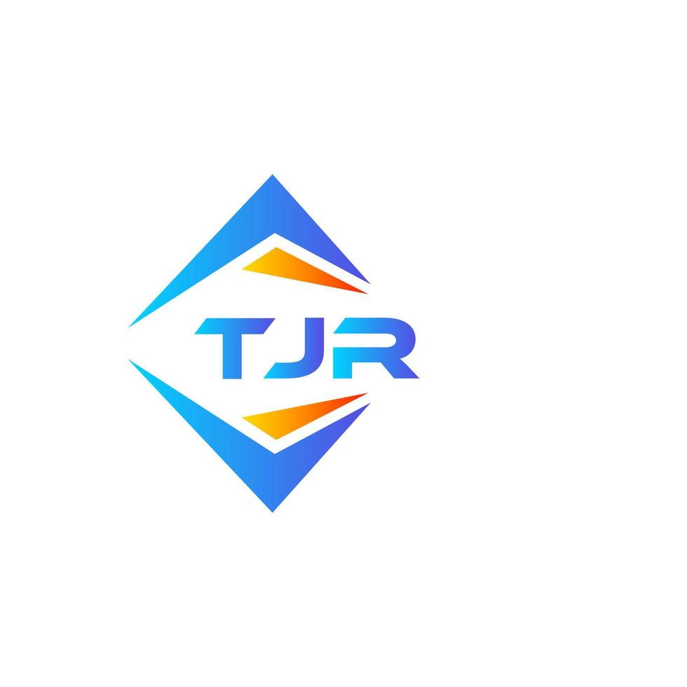 diseño de logotipo de tecnología abstracta tjr sobre fondo blanco. concepto de logotipo de letra de iniciales creativas tjr. vector