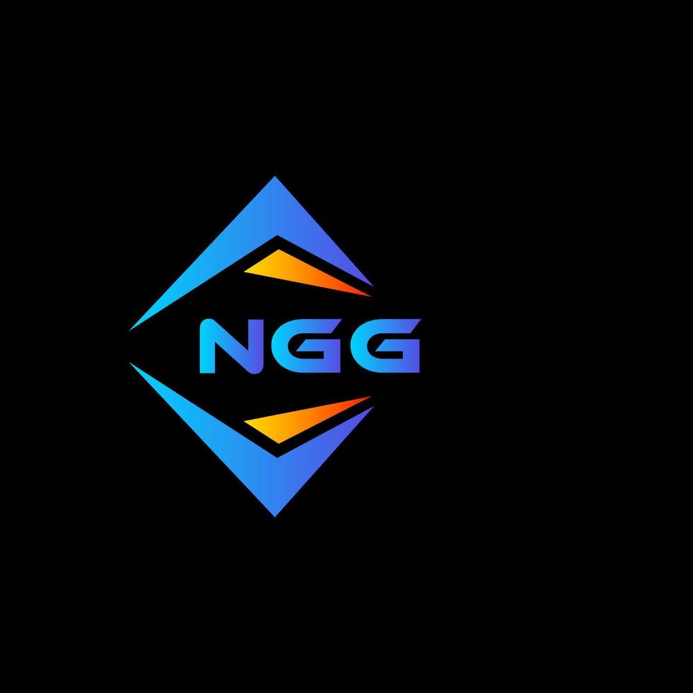diseño de logotipo de tecnología abstracta ngg sobre fondo negro. concepto de logotipo de letra de iniciales creativas ngg. vector