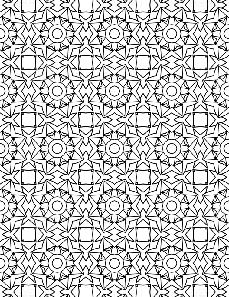 Adult Geometric Pattern Coloring Pages. Coloring book, seamless