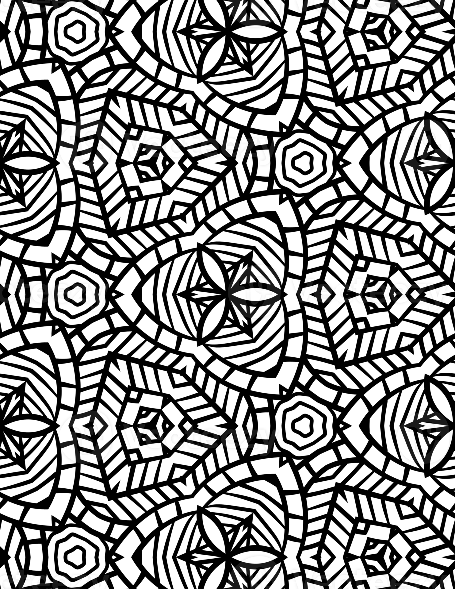 Free Adult Geometric Pattern Coloring Pages. Coloring book, seamless