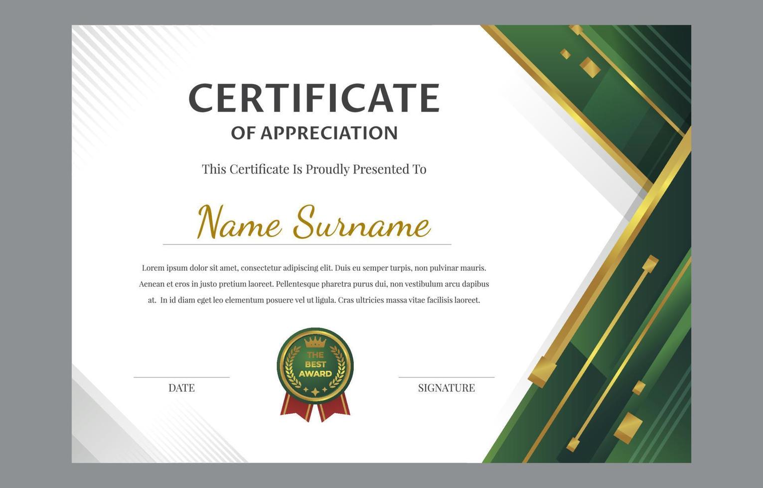 Professional Certificate Concept vector