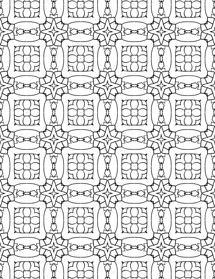Malvorlagen mit geometrischen Mustern für Erwachsene. Malbuch, nahtlose Malseite für Erwachsene. png