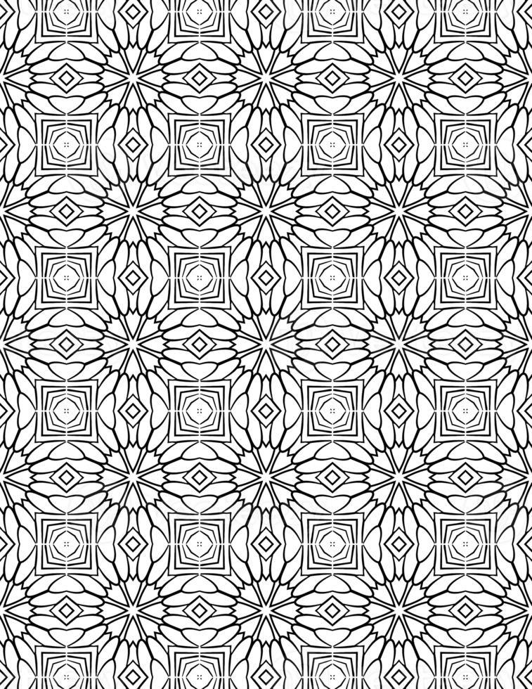 Adult Geometric Pattern Coloring Pages. Coloring book, seamless