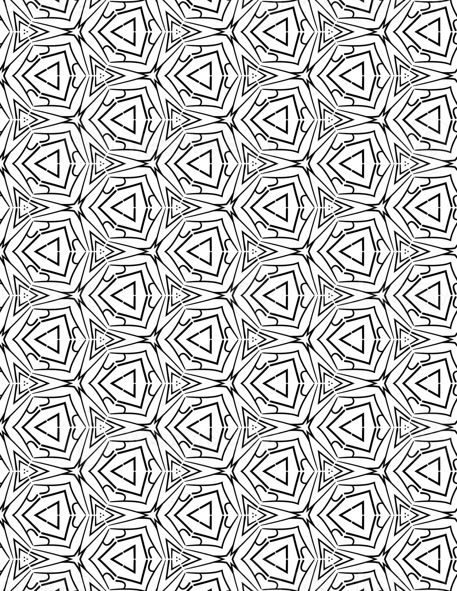 Free Adult Geometric Pattern Coloring Pages. Coloring book, seamless