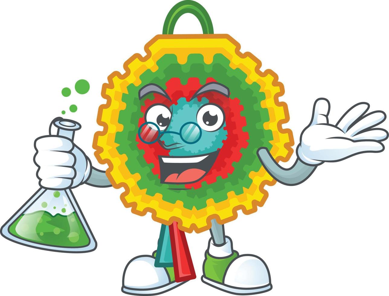 estilo de mascota de dibujos animados de piñata vector