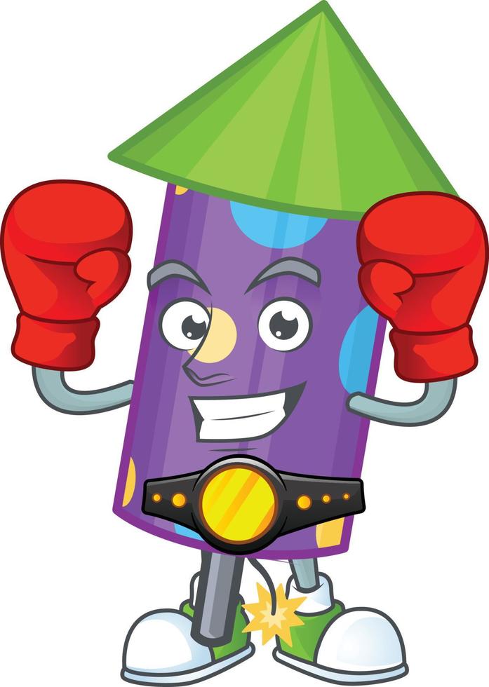 Dot fireworks rocket cartoon vector