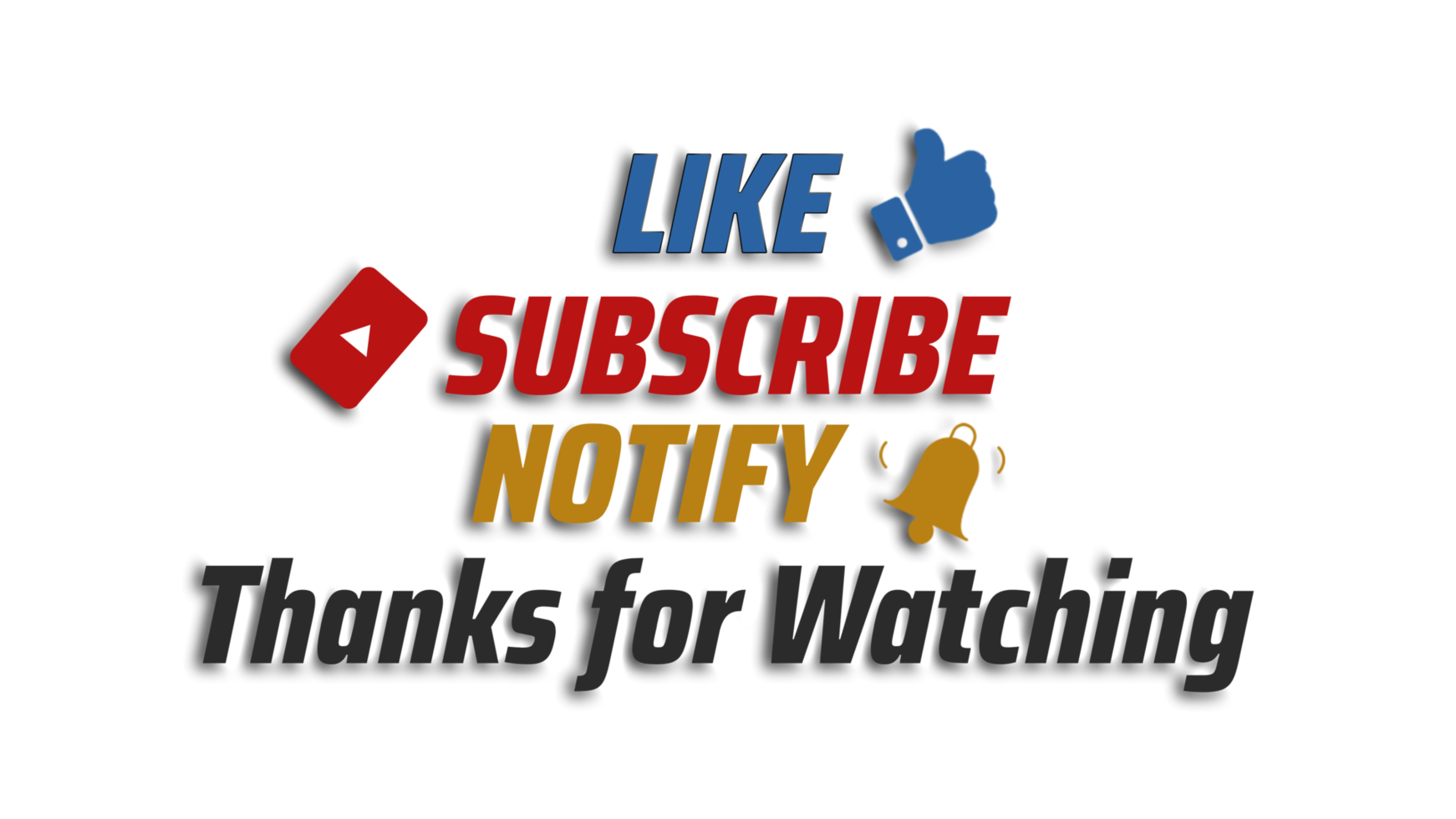 Like Subscribe Notify and Thanks for watching free png download