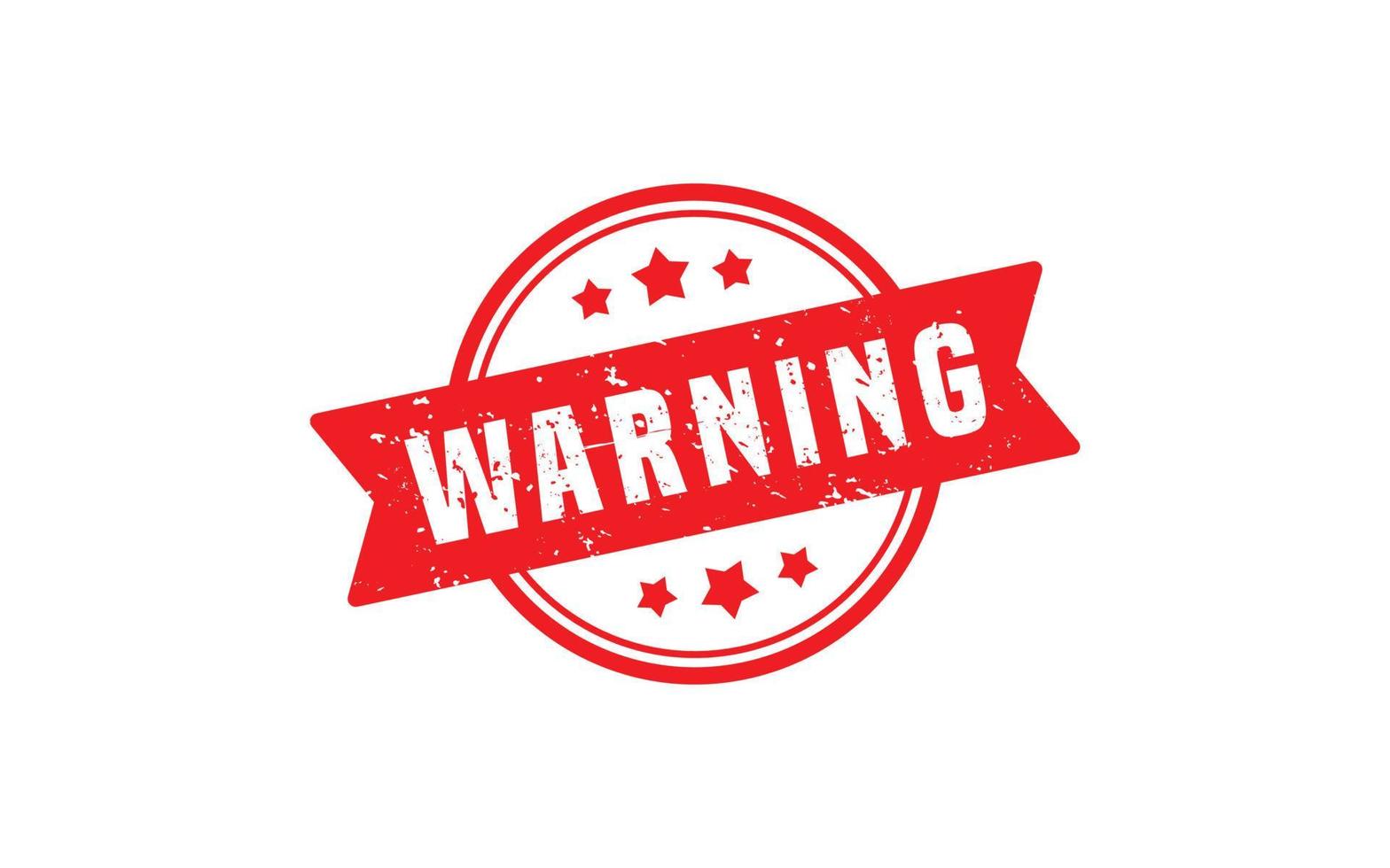 WARNING rubber stamp with grunge style on white background vector