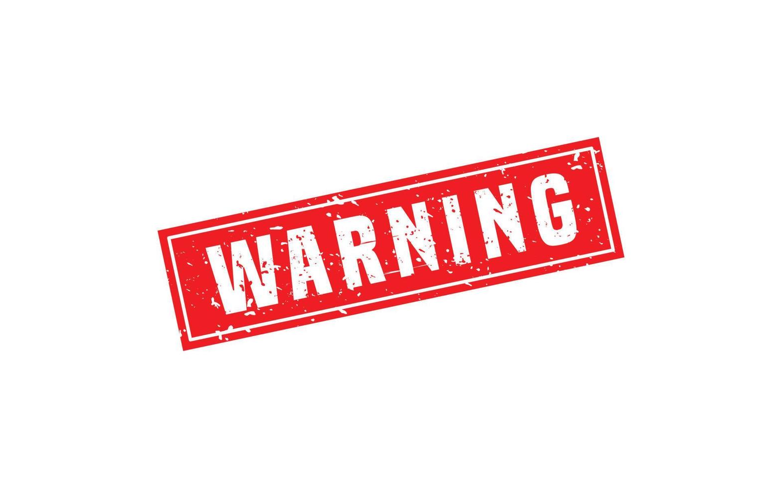 WARNING rubber stamp with grunge style on white background vector
