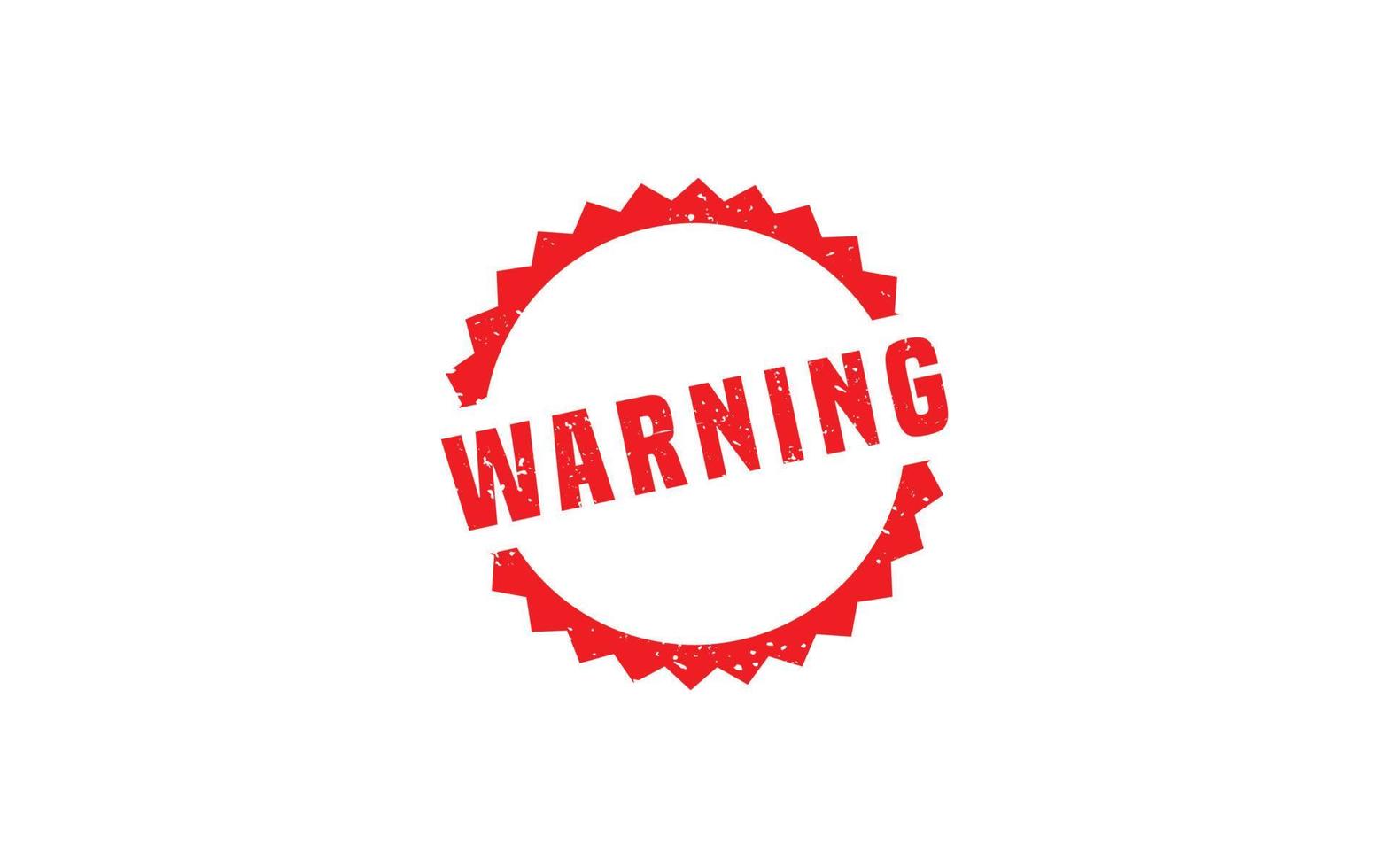 WARNING rubber stamp with grunge style on white background vector