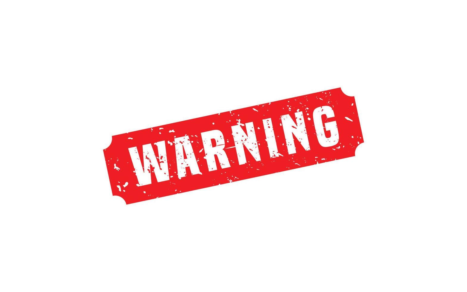 WARNING rubber stamp with grunge style on white background vector