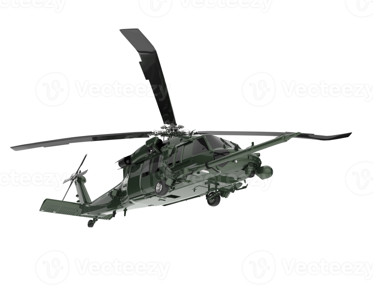 Helicopter isolated on transparent background. 3d rendering - illustration png