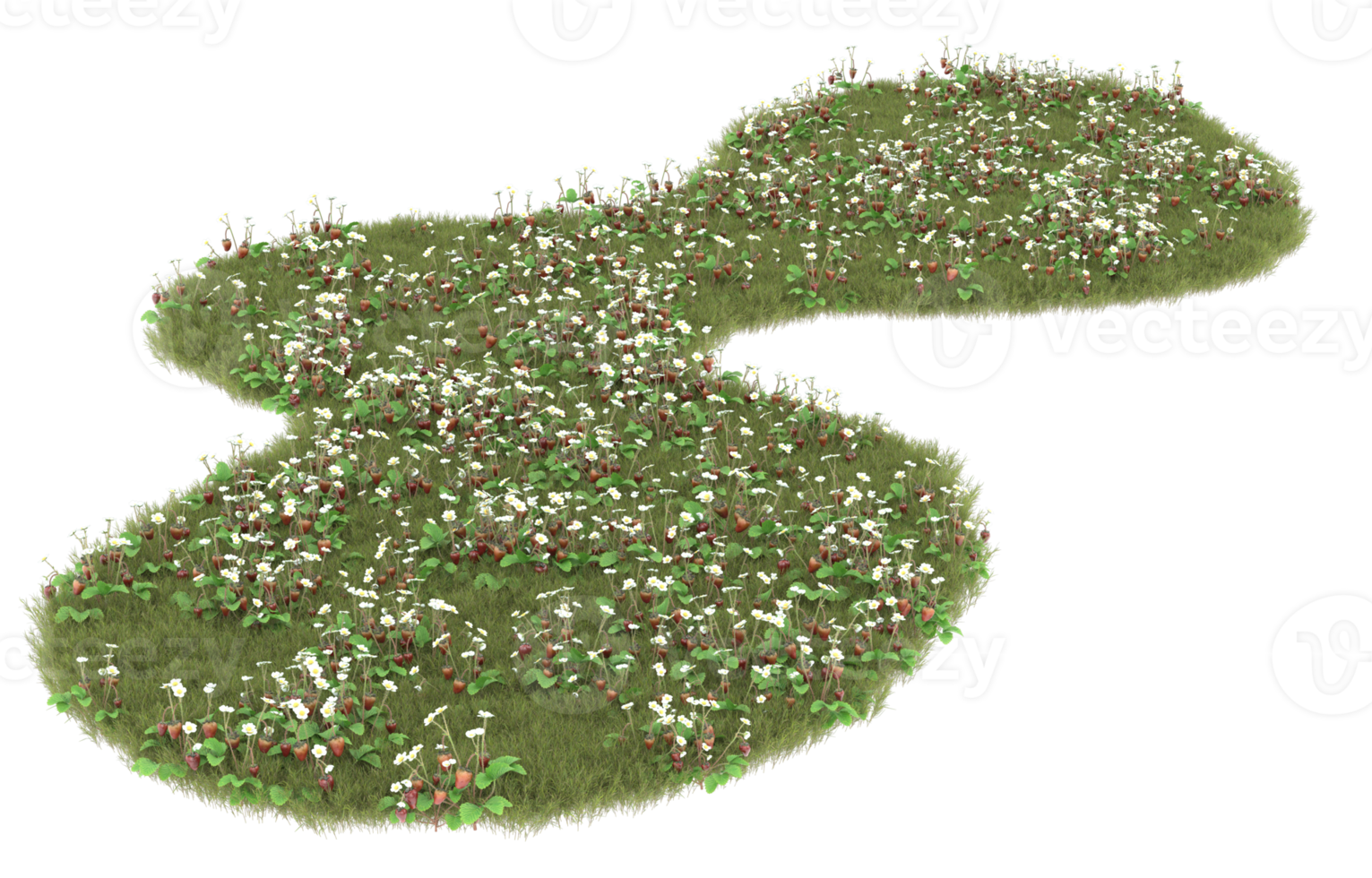Realistic foliage isolated on transparent background. 3d rendering - illustration png