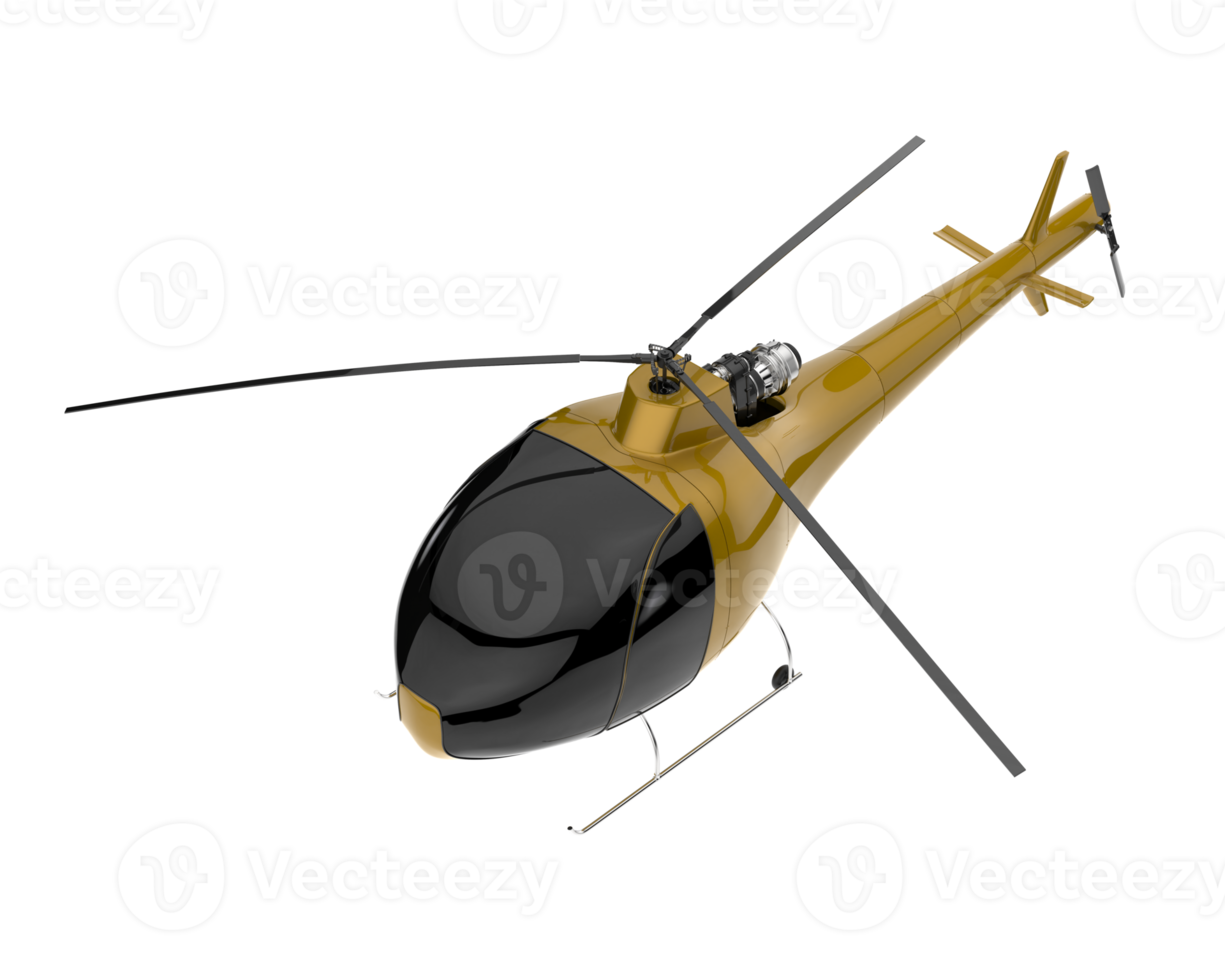 Helicopter isolated on transparent background. 3d rendering - illustration png