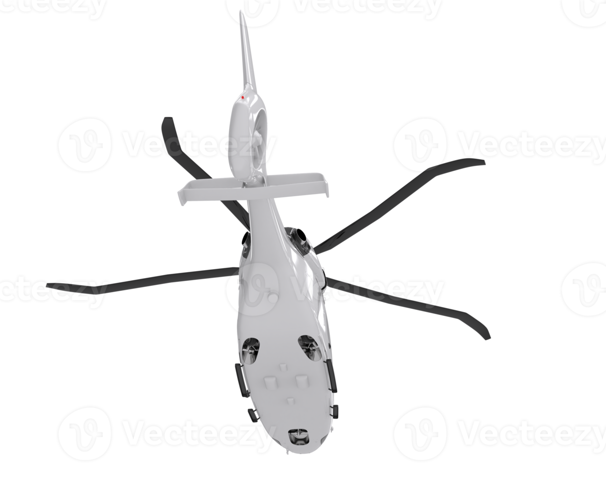 helikopter isolerat på transparent bakgrund. 3d tolkning - illustration png