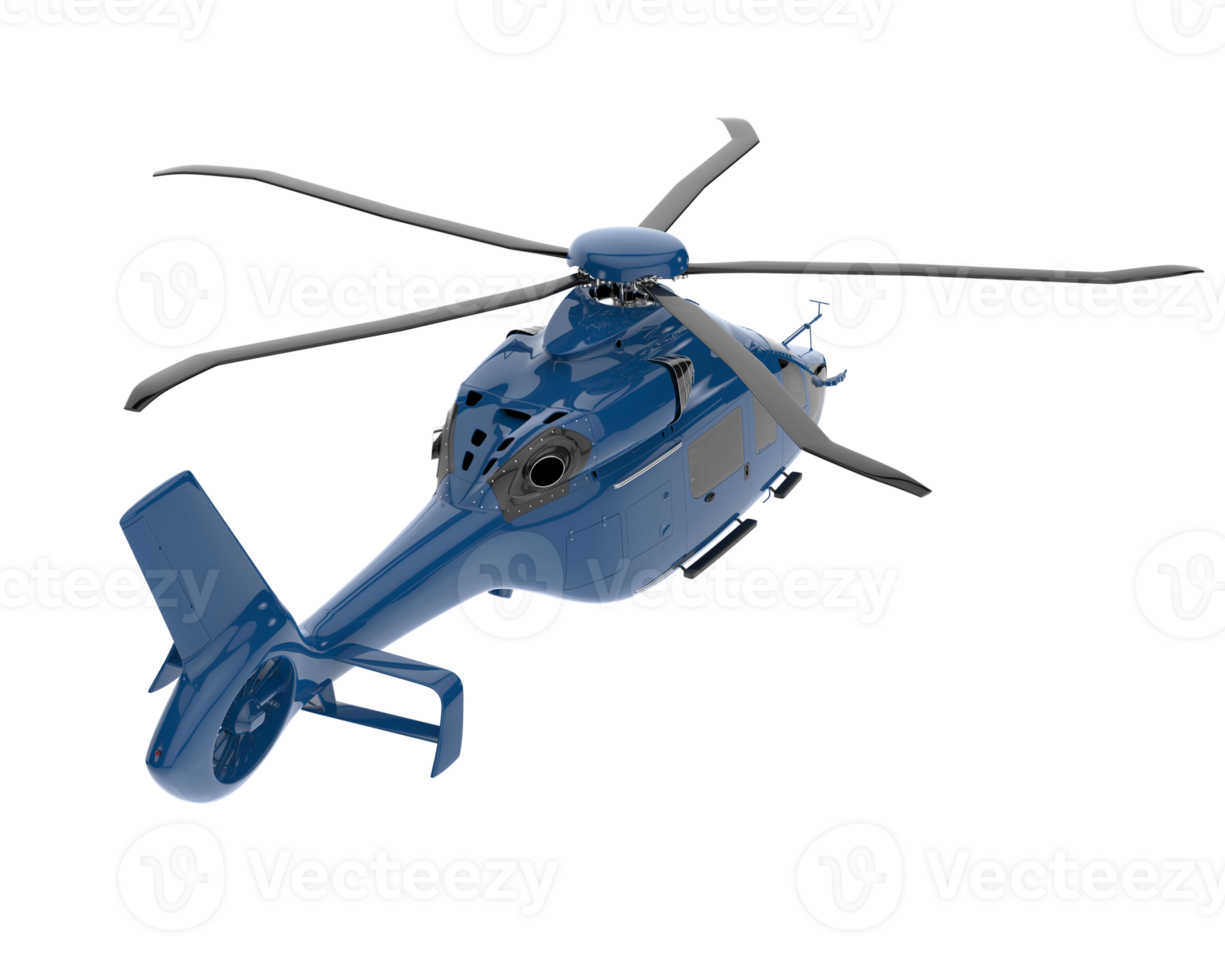 Helicopter isolated on transparent background. 3d rendering - illustration png