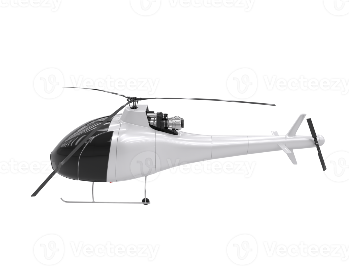 Helicopter isolated on transparent background. 3d rendering - illustration png