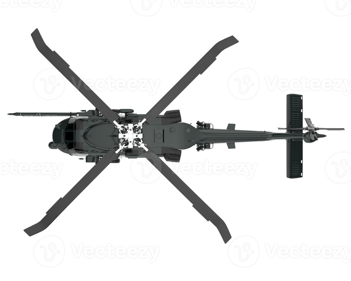 Helicopter isolated on transparent background. 3d rendering - illustration png
