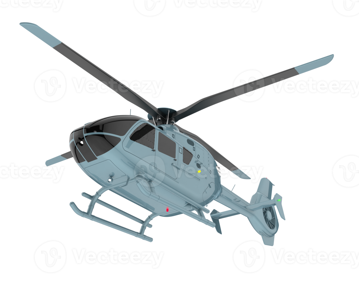 Helicopter isolated on transparent background. 3d rendering - illustration png