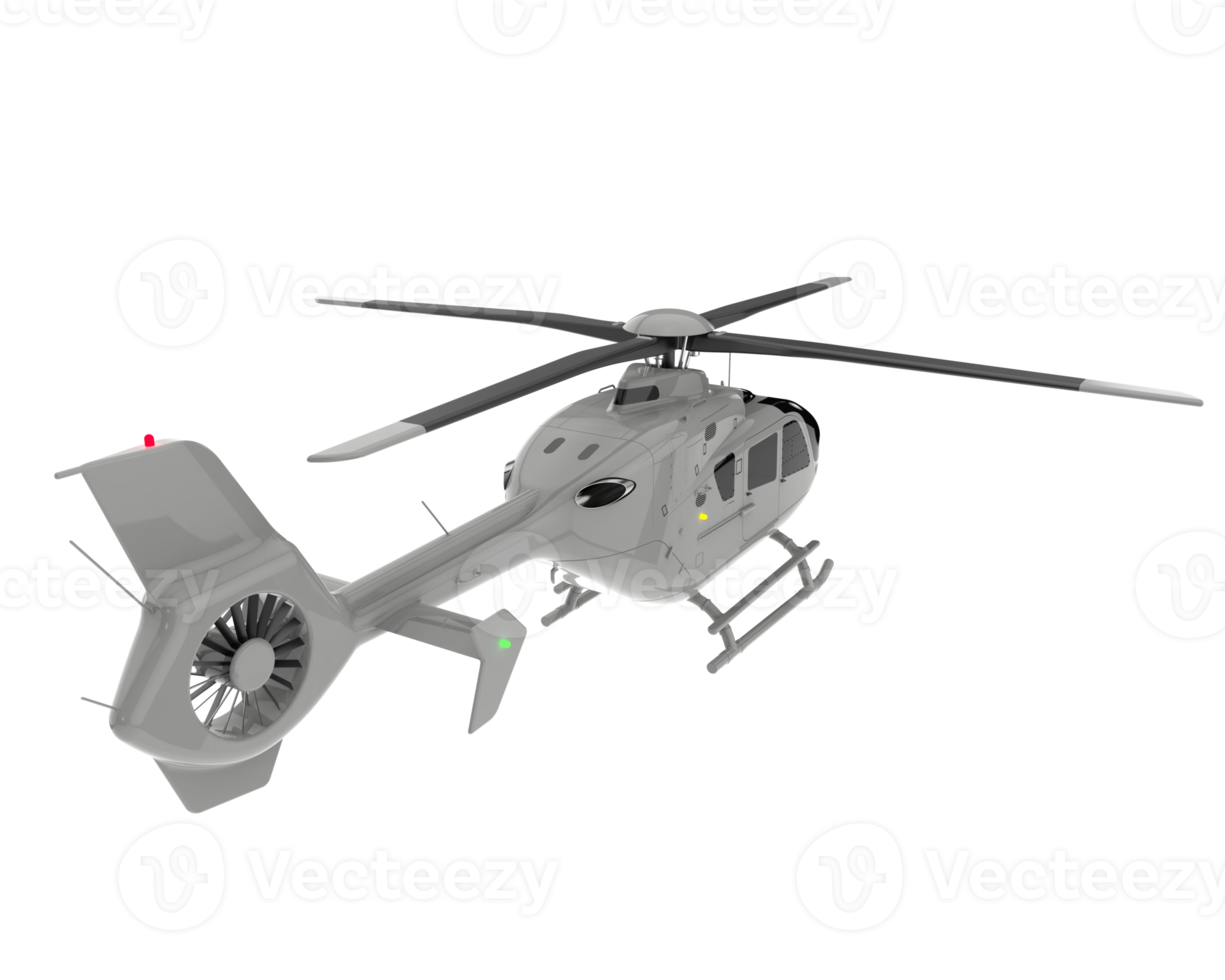 Helicopter isolated on transparent background. 3d rendering - illustration png