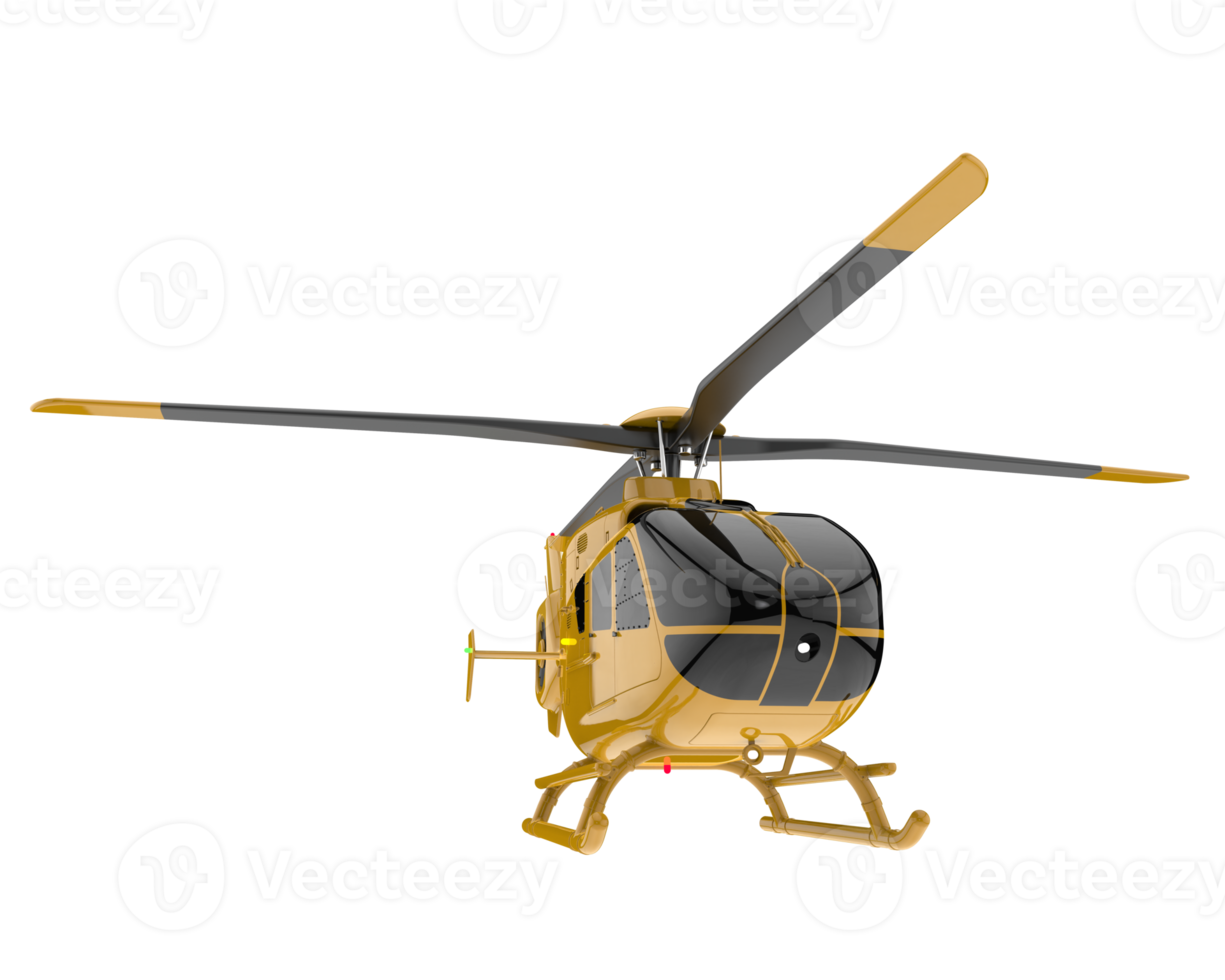 Helicopter isolated on transparent background. 3d rendering - illustration png