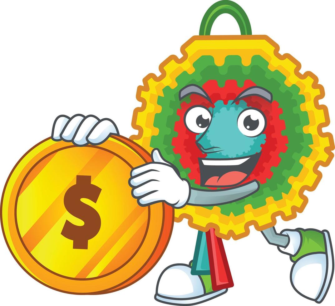 Pinata cartoon mascot style vector