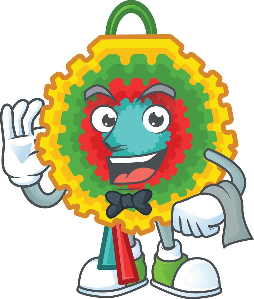 estilo de mascota de dibujos animados de piñata vector