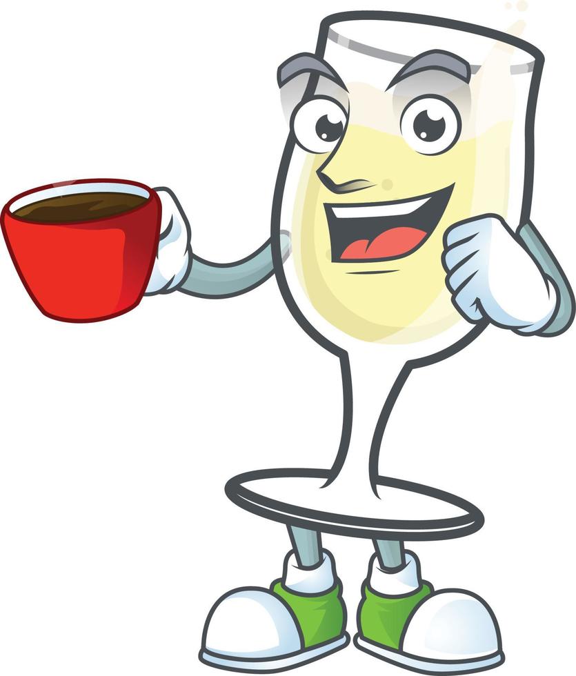 Champagne glass cartoon vector