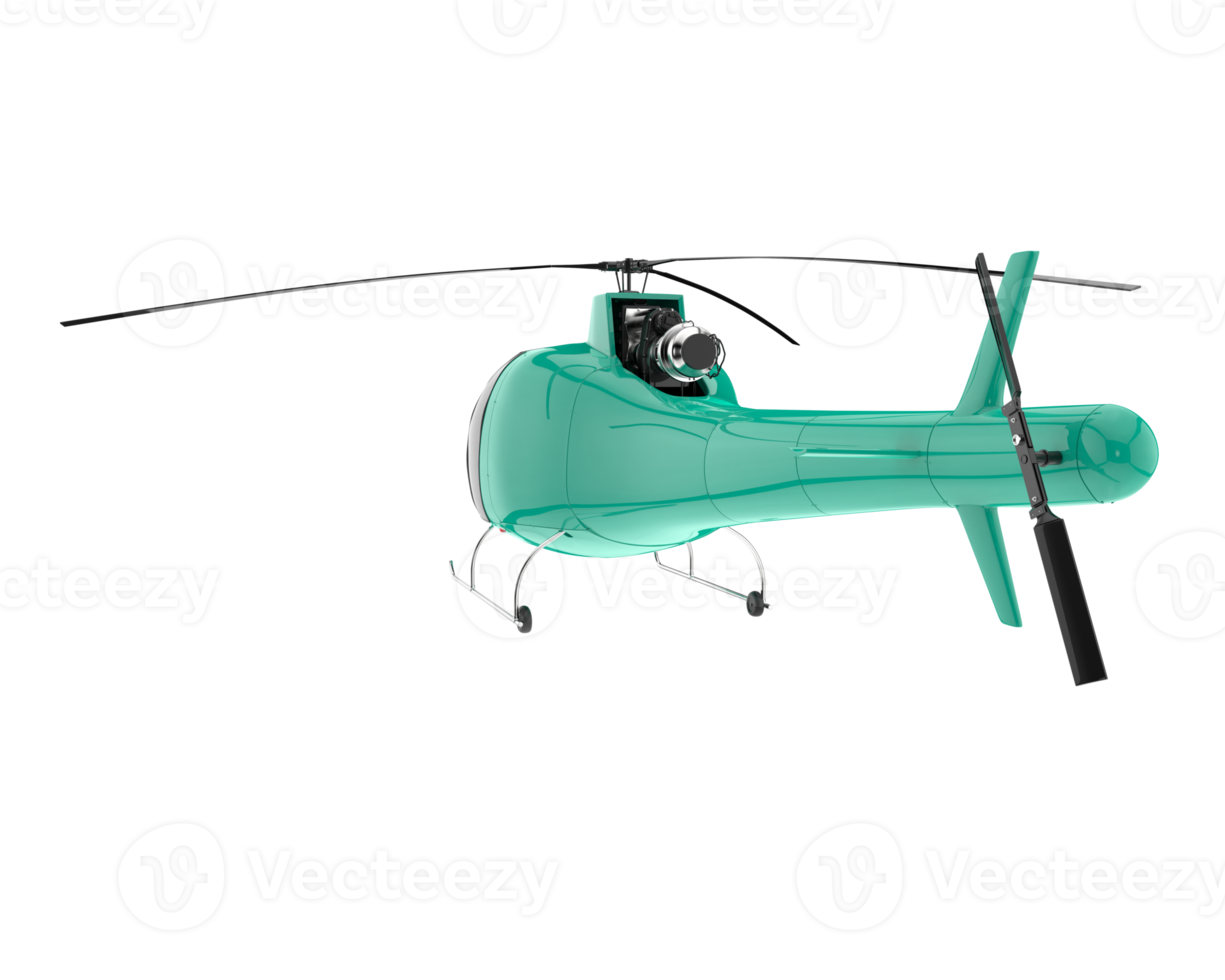 Helicopter isolated on transparent background. 3d rendering - illustration png