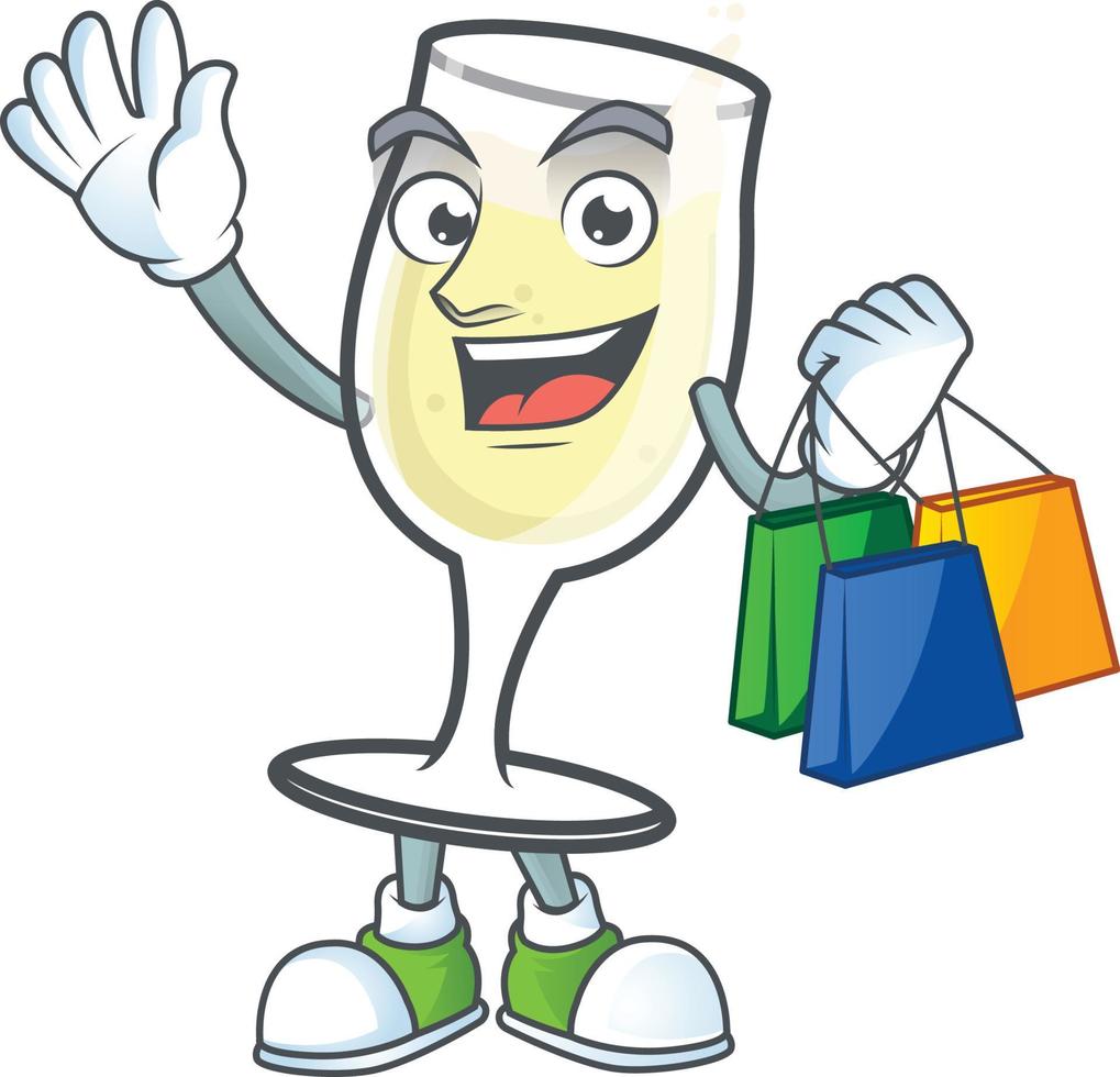 Champagne glass cartoon vector