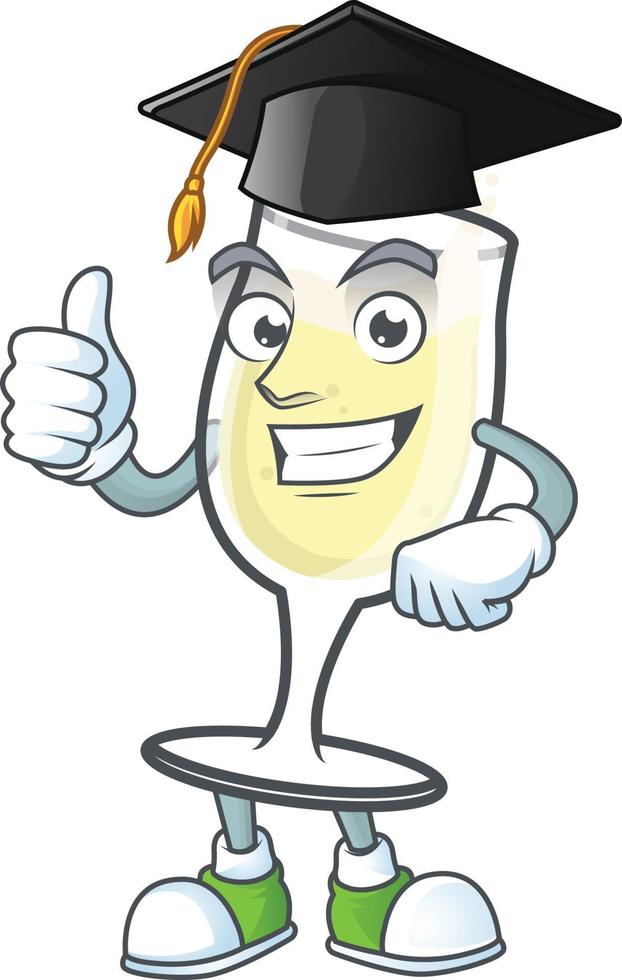 Champagne glass cartoon vector
