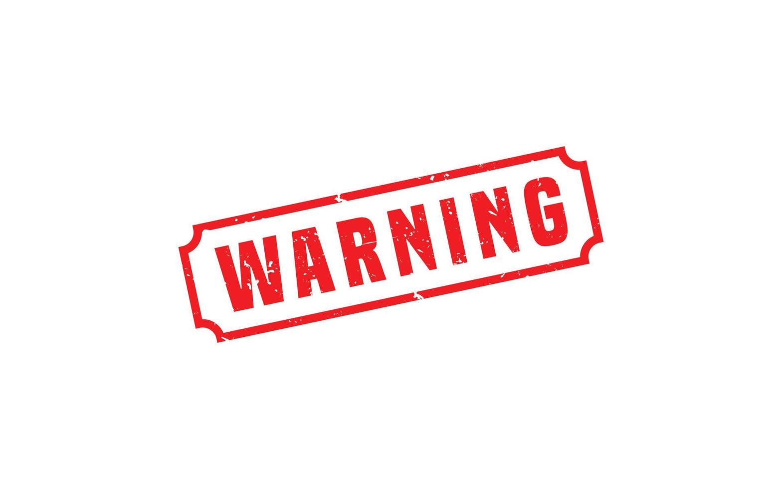 WARNING rubber stamp with grunge style on white background vector