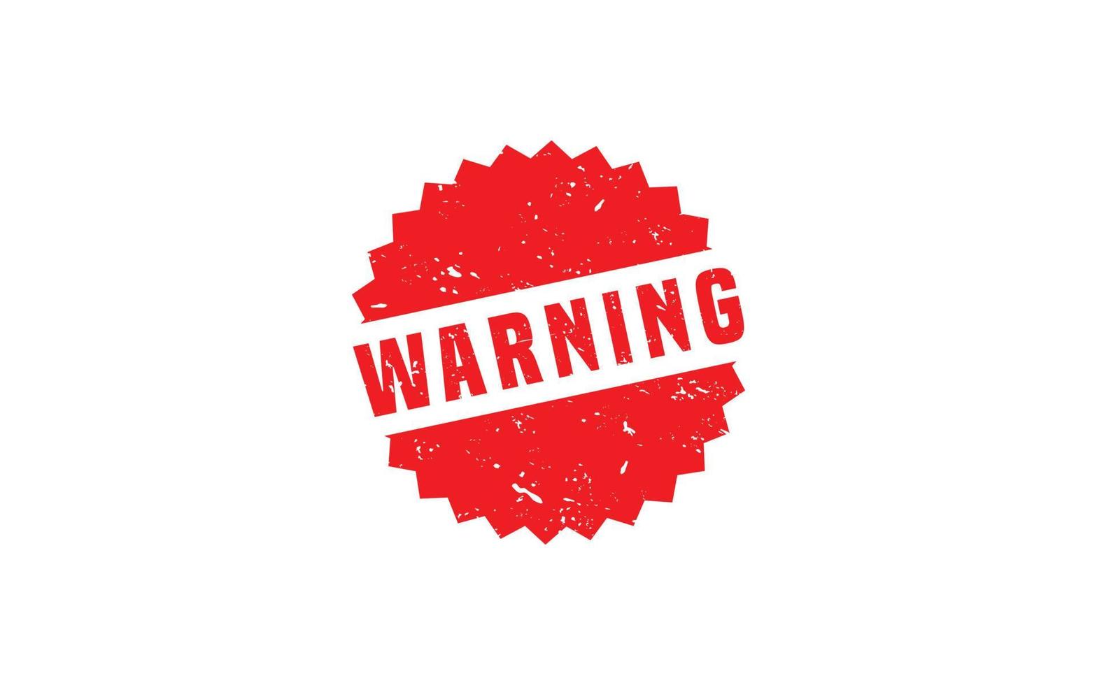 WARNING rubber stamp with grunge style on white background vector