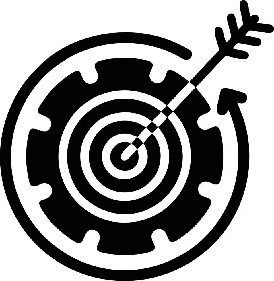 Target focus icon symbol vector image, illustration of the success goal icon concept. EPS 10