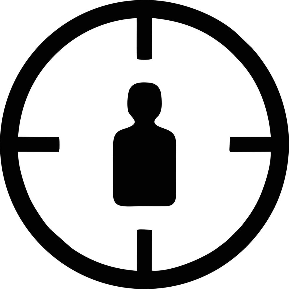 Target focus icon symbol vector image, illustration of the success goal icon concept. EPS 10