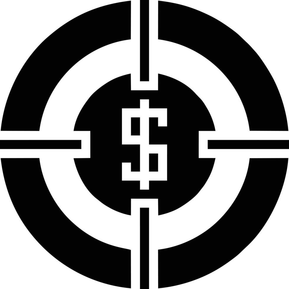 Target focus icon symbol vector image, illustration of the success goal icon concept. EPS 10