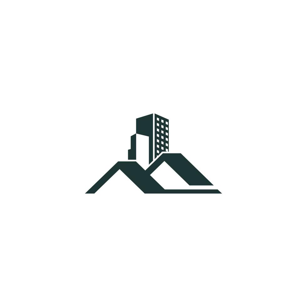 diseño de logotipo de edificio de oficinas, logotipo de bienes raíces vector