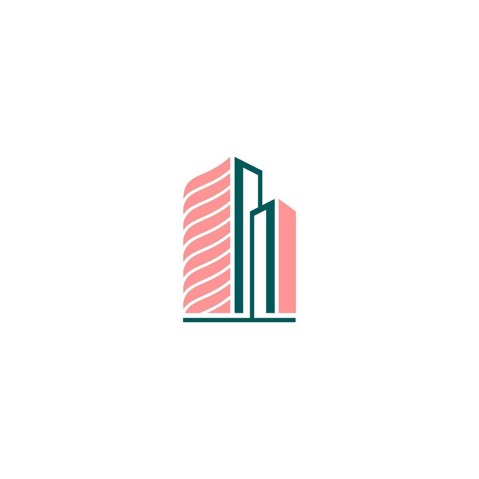 office building logo design, real estate logo vector