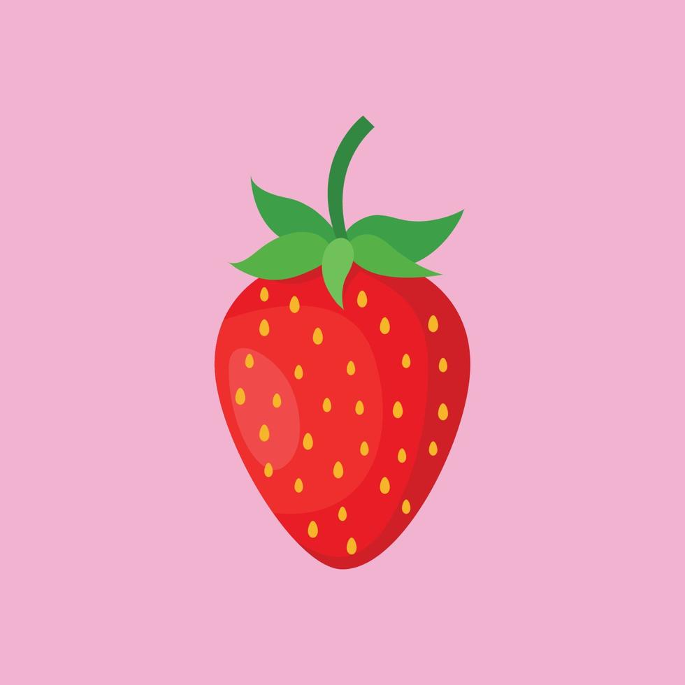 Bright natural strawberry vector