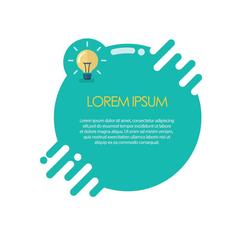 Infographic template with lightbulb idea vector