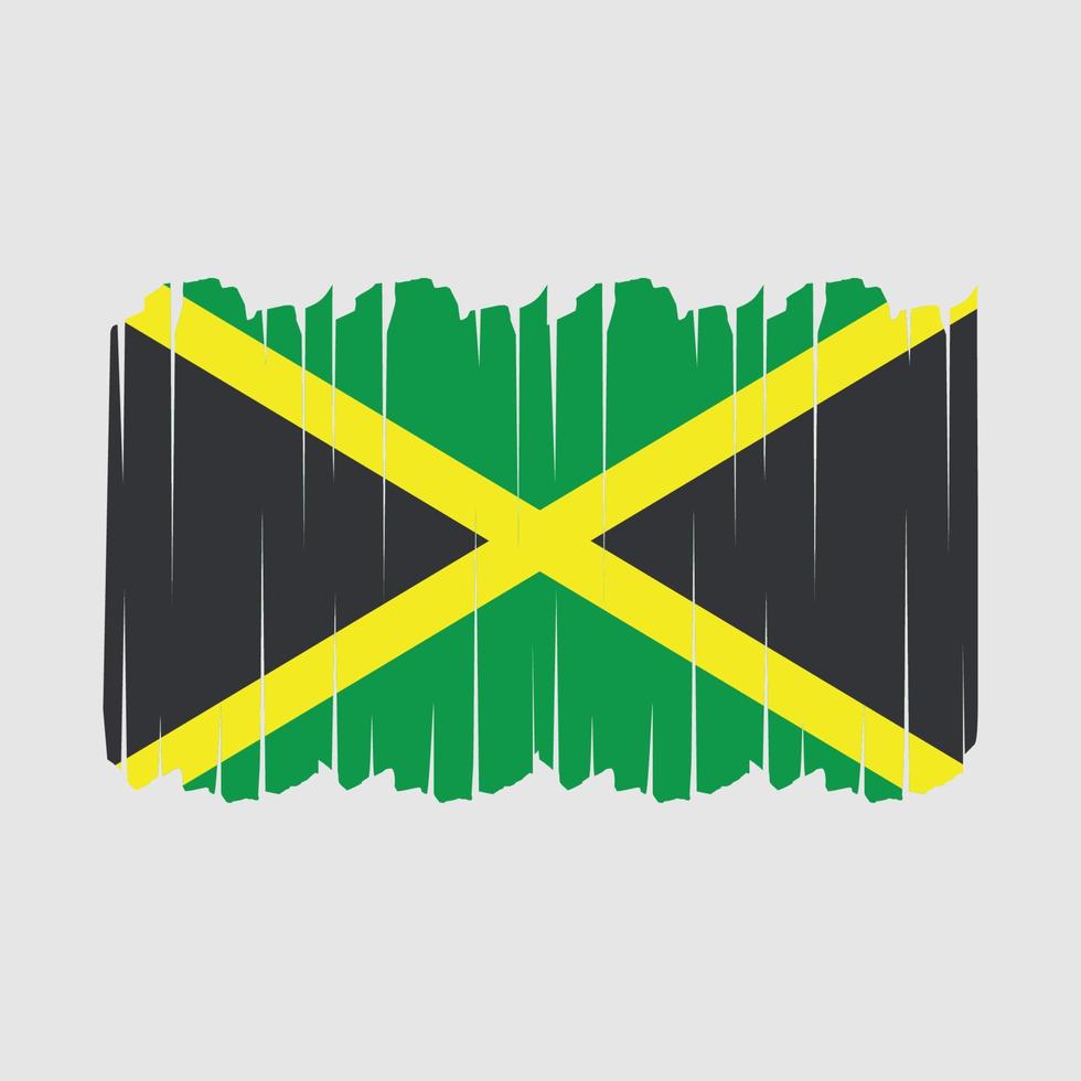 Jamaica Flag Brush Strokes vector