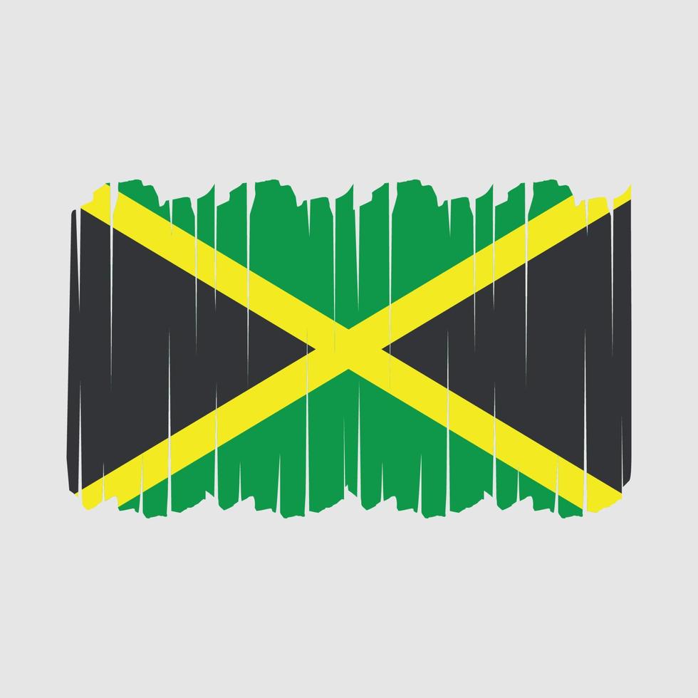 trazos de pincel de bandera de jamaica vector